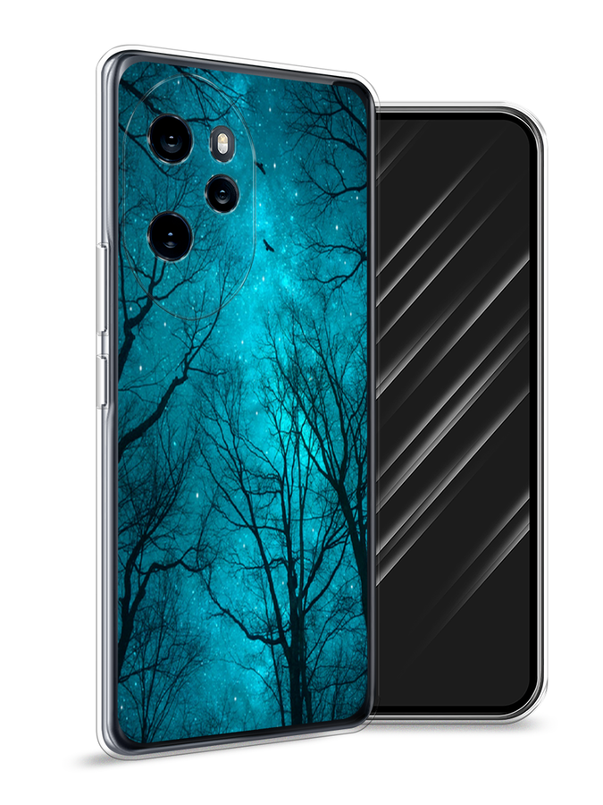 

Чехол Awog на Honor 100 Pro "Сказочный лес", Черный;бирюзовый, 6122850-1