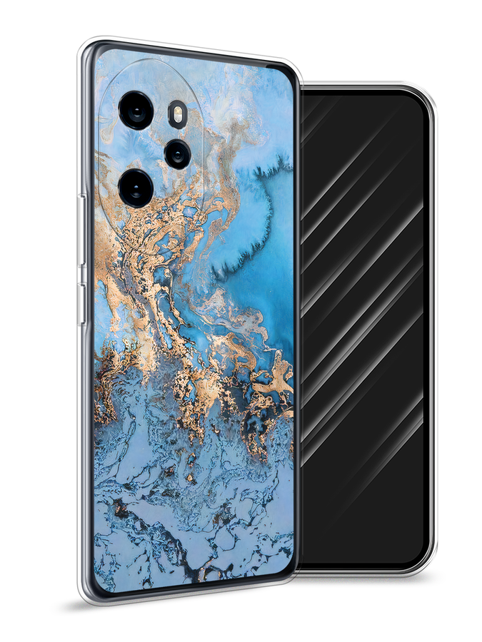 

Чехол Awog на Honor 100 Pro "Морозная лавина синяя", Серебристый, 6122850-1