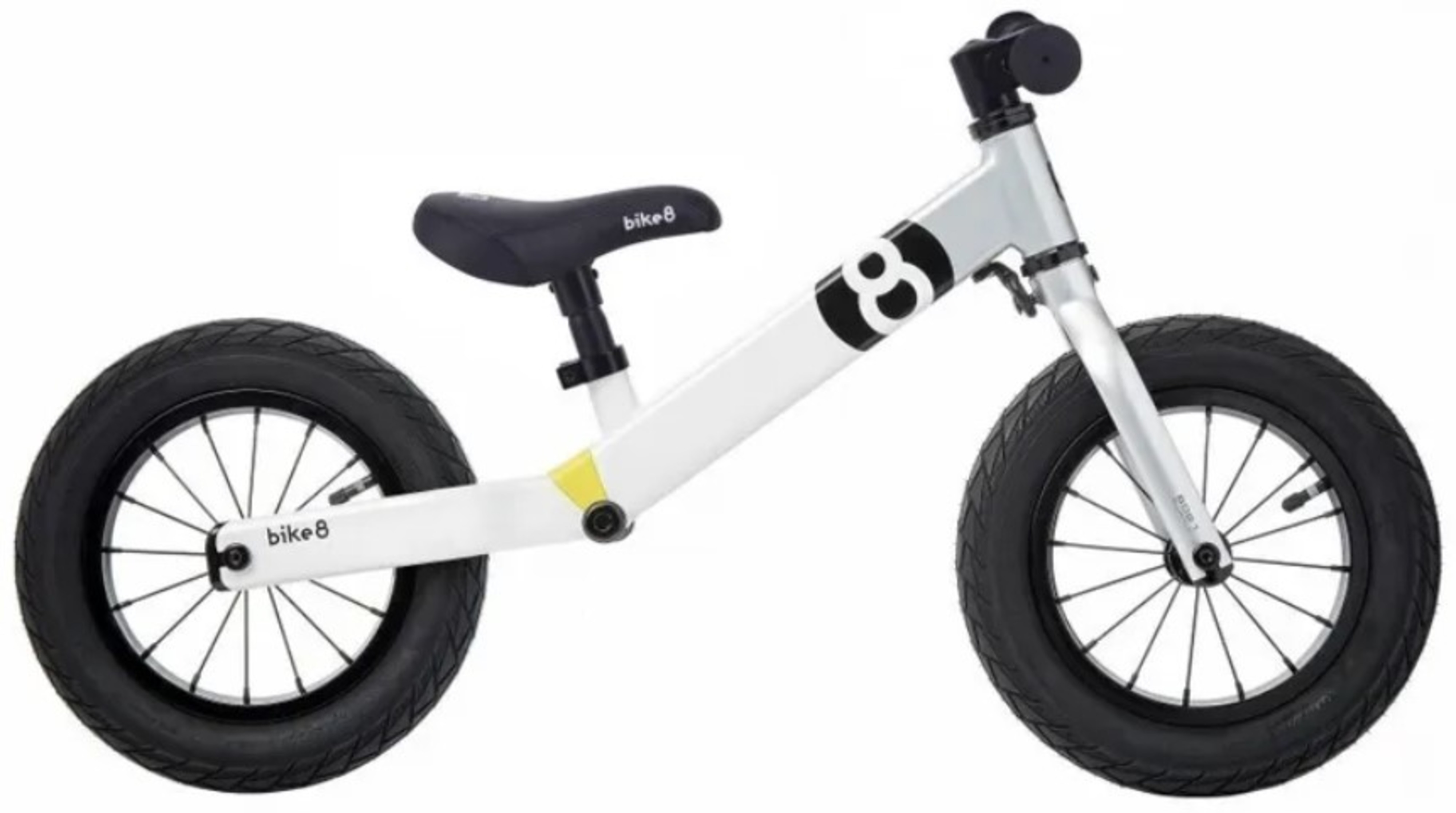 Беговел, BIKE8, Suspension, Standart 12, White-Silver беговел bike8 suspension standart 12 white silver