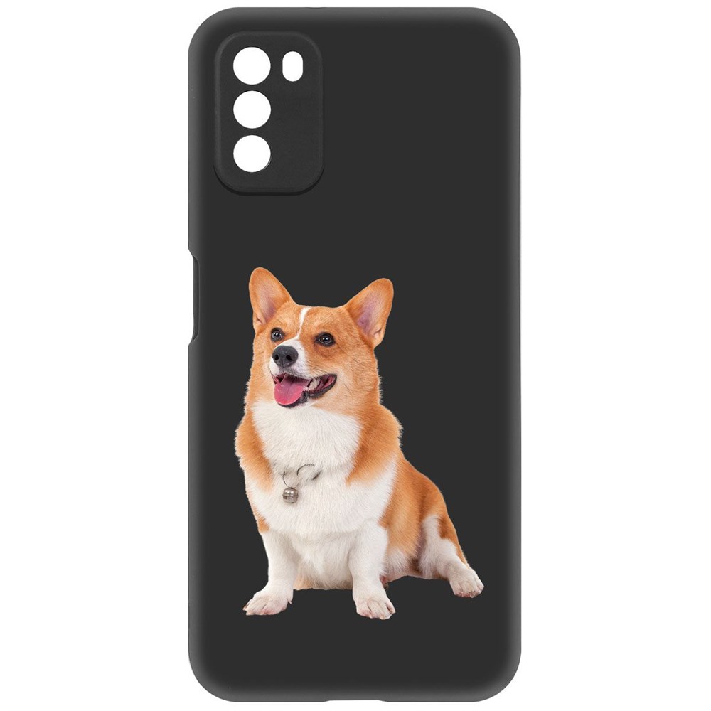 

Чехол-накладка Krutoff Soft Case Корги для Xiaomi POCO M3 черный