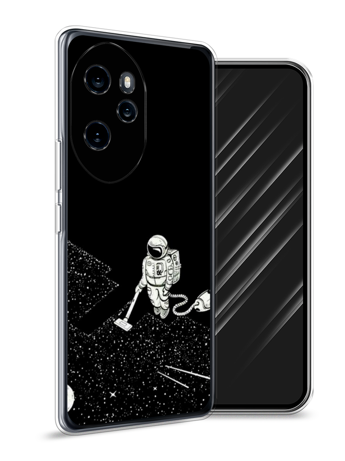 

Чехол Awog на Honor 100 Pro "Космонавт с пылесосом", Белый, 6122850-1