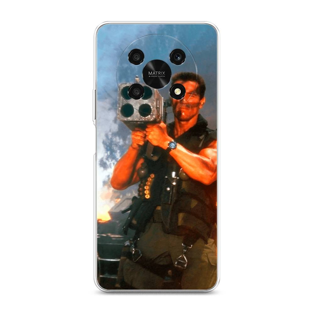 

Чехол на Honor X9 5G "Арнольд Шварцнеггер с базукой", Голубой;коричневый, 6109750-6