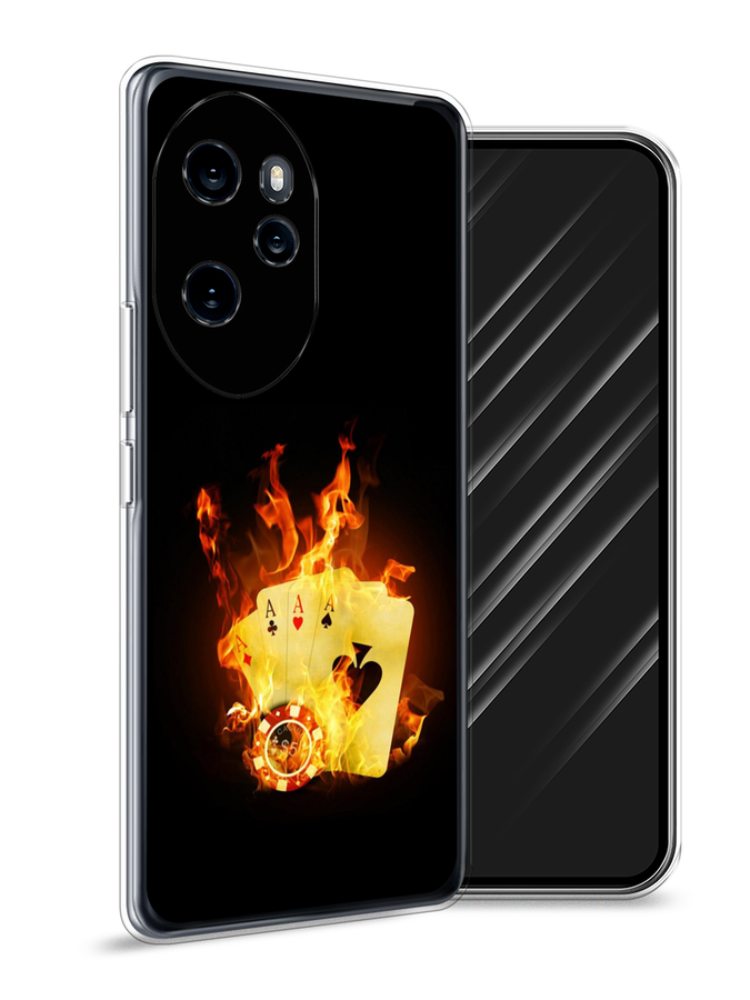 

Чехол Awog на Honor 100 Pro "Горящие карты", Черный;оранжевый, 6122850-1
