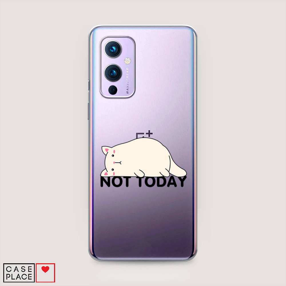 

Чехол на OnePlus 9 LE2113 "Cat not today", Белый;розовый;черный, 151450-1