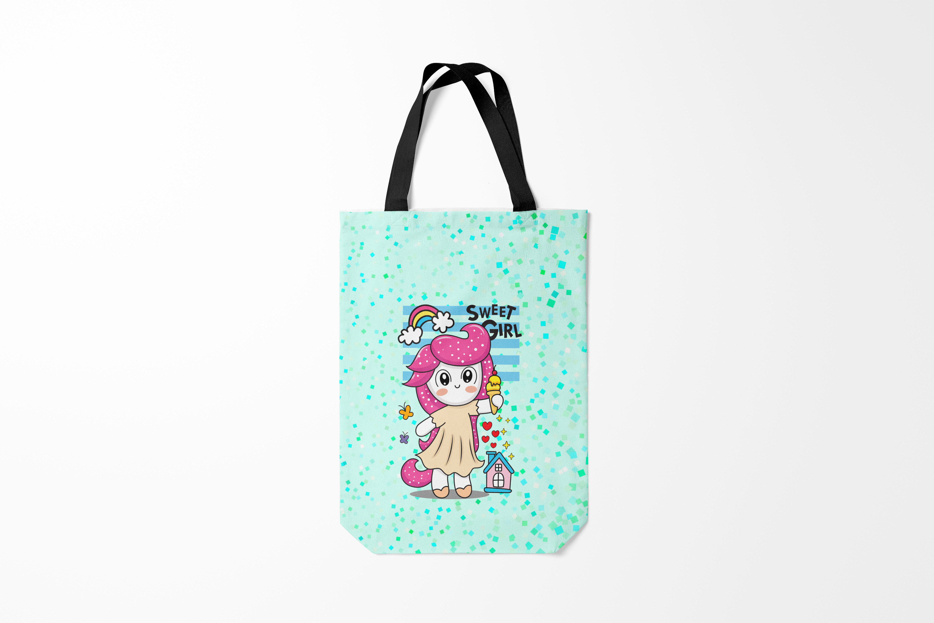 

Сумка шoппер унисекс Burnettie Милые создания Милая девочка пони,, Милые создания Милая девочка пони