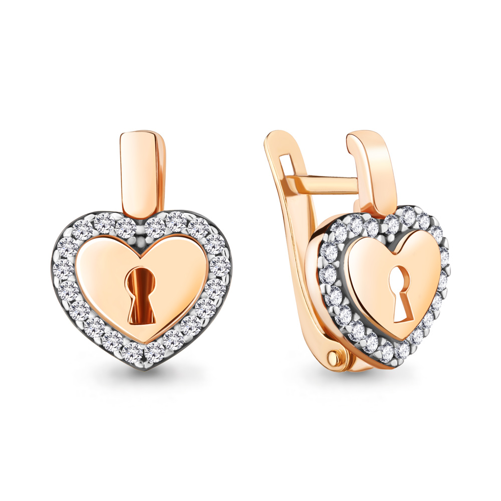 

Серьги из серебра с фианитом Aquamarine 48389А_925_з, 48389А_925_з