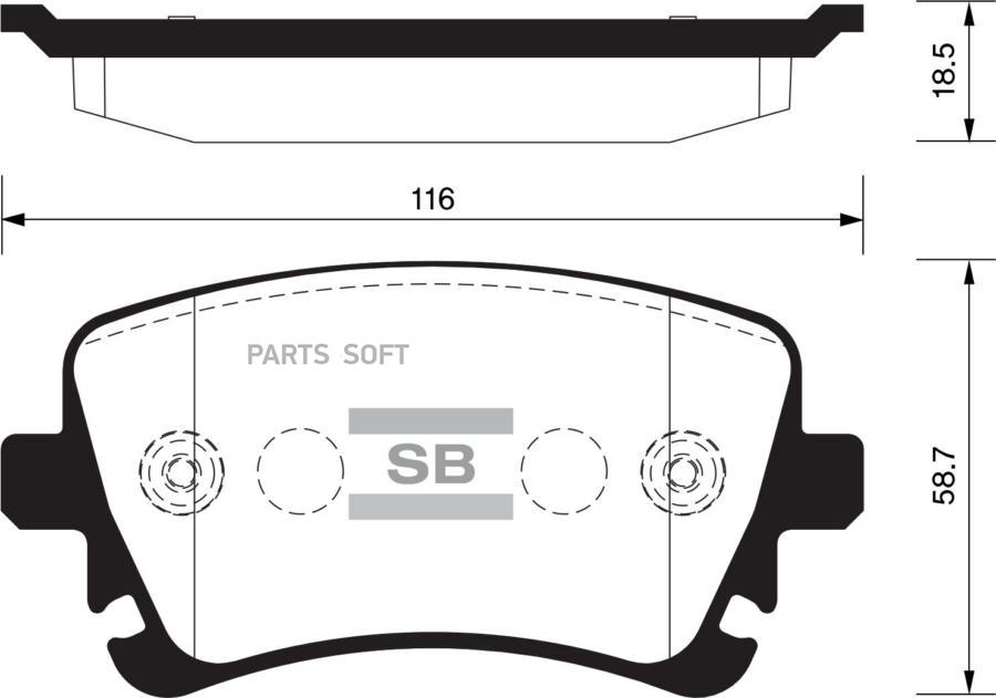 

Колодки Задние Audi A4, A6, A8, Vw Multivan, Transporter Sangsin Brake Sp2112r Sangsin bra