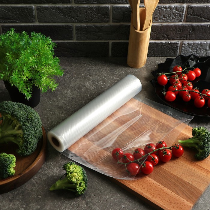 

Пакеты для вакуумного упаковщика Luazon, в рулоне 28х500 см, 90 мкм, прозрачные, Прозрачный