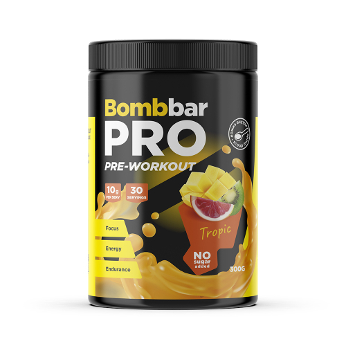 Предтренировочный комплекс BOMBBAR Pre-Workout, Тропик, 300 г