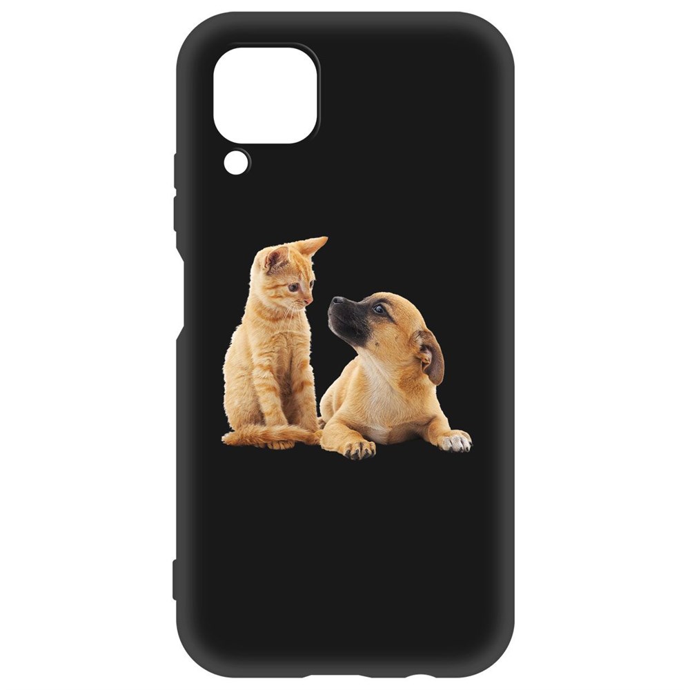 

Чехол-накладка Krutoff Soft Case Лучшие друзья для Huawei P40 Lite черный