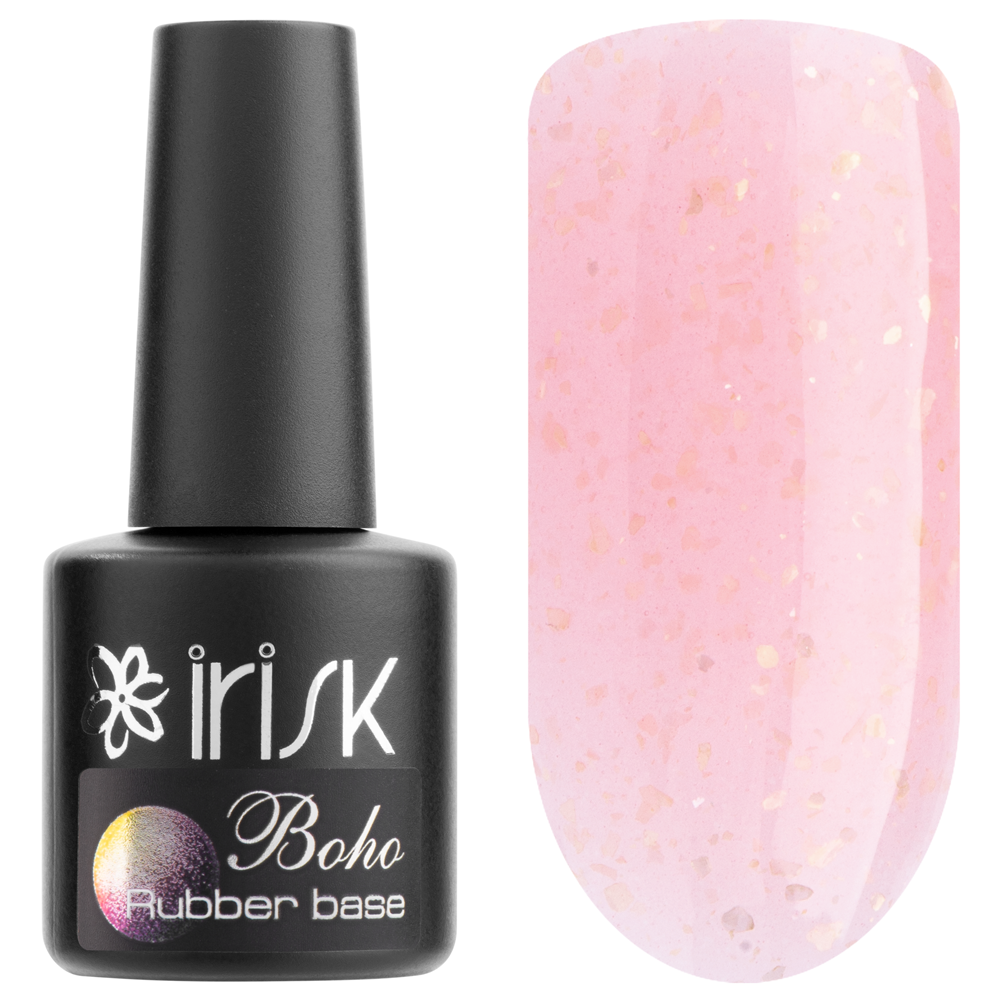 

База каучуковая с шиммером IRISK Shimmer Rubber Base,14 Boho 10мл