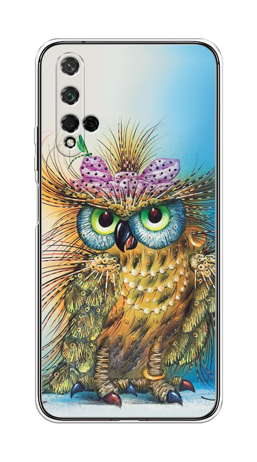 

Чехол на Honor 20/Huawei Nova 5T "Модная сова", Коричневый;голубой, 69550-1
