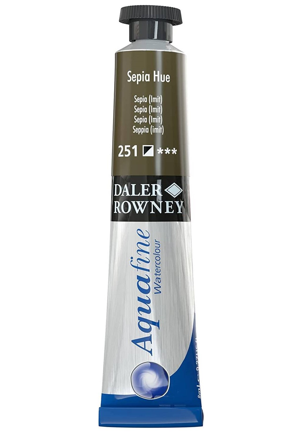 Краска акварельная Daler Rowney Aquafine, 8 мл Сепия