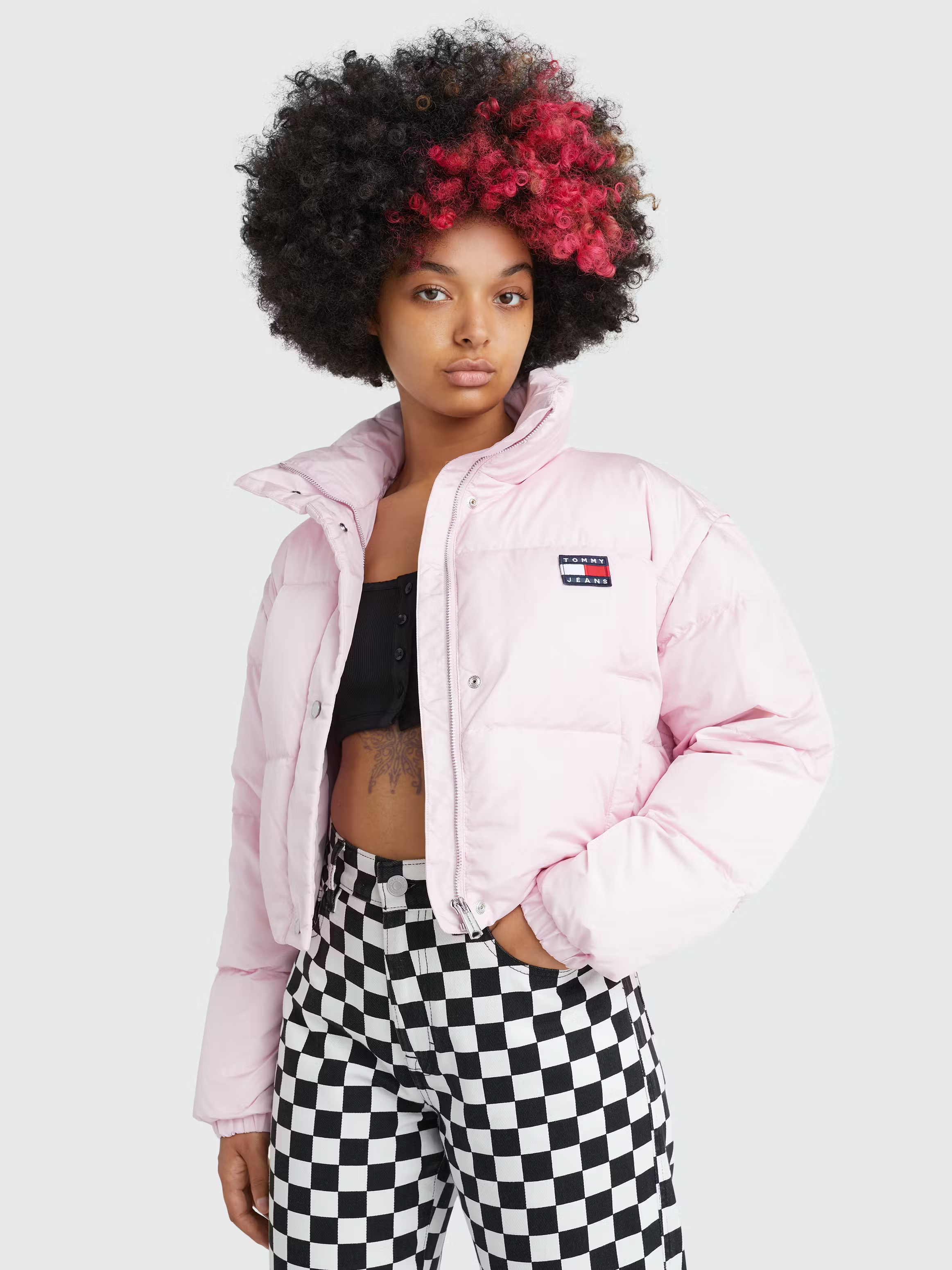 Куртка женская Tommy Jeans DW0DW14301TOB розовая, размер L