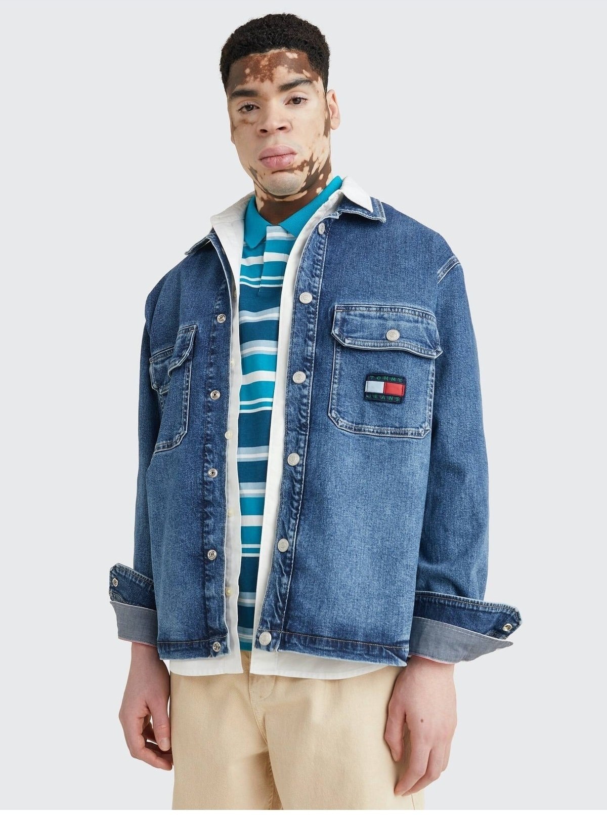 Джинсовая куртка мужская Tommy Jeans DM0DM137131A5 синяя, размер L