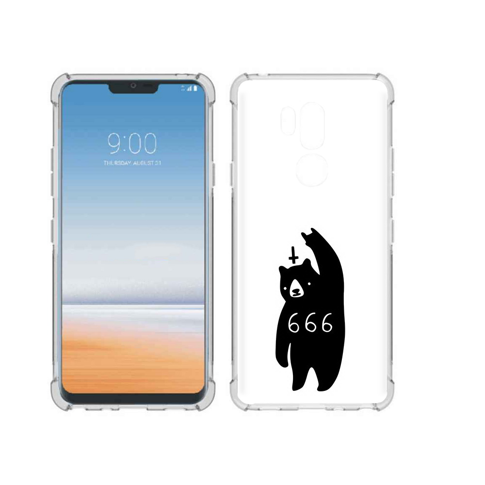 

Чехол MyPads Tocco для LG G7 ThinQ медведь 666, Прозрачный, Tocco