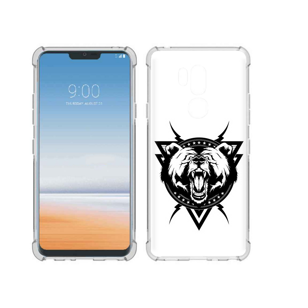 

Чехол MyPads Tocco для LG G7 ThinQ медведь в треугольнике, Прозрачный, Tocco