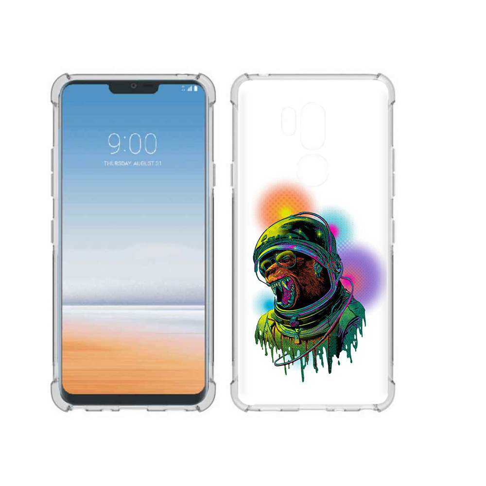 

Чехол MyPads Tocco для LG G7 ThinQ медведь космонавт, Прозрачный, Tocco