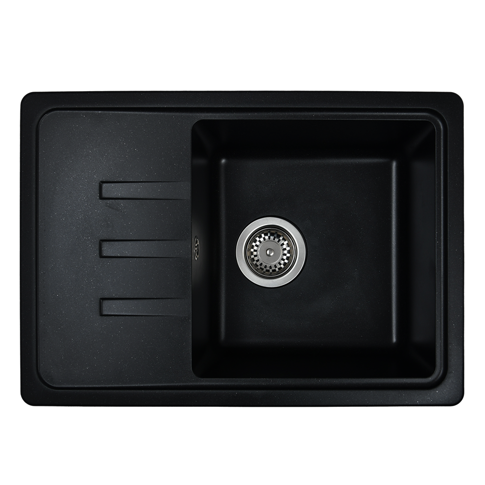 Кухонная мойка WISENT из искусственного гранита MW620-25 Оникс Черный (22) смеситель для кухни wisent wx4057b черный