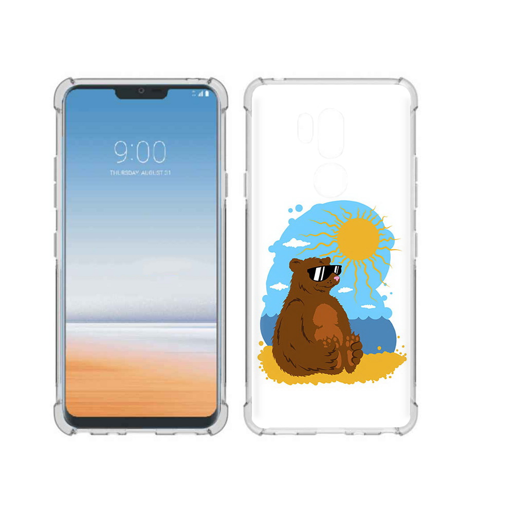 

Чехол MyPads Tocco для LG G7 ThinQ медведь на чиле, Прозрачный, Tocco