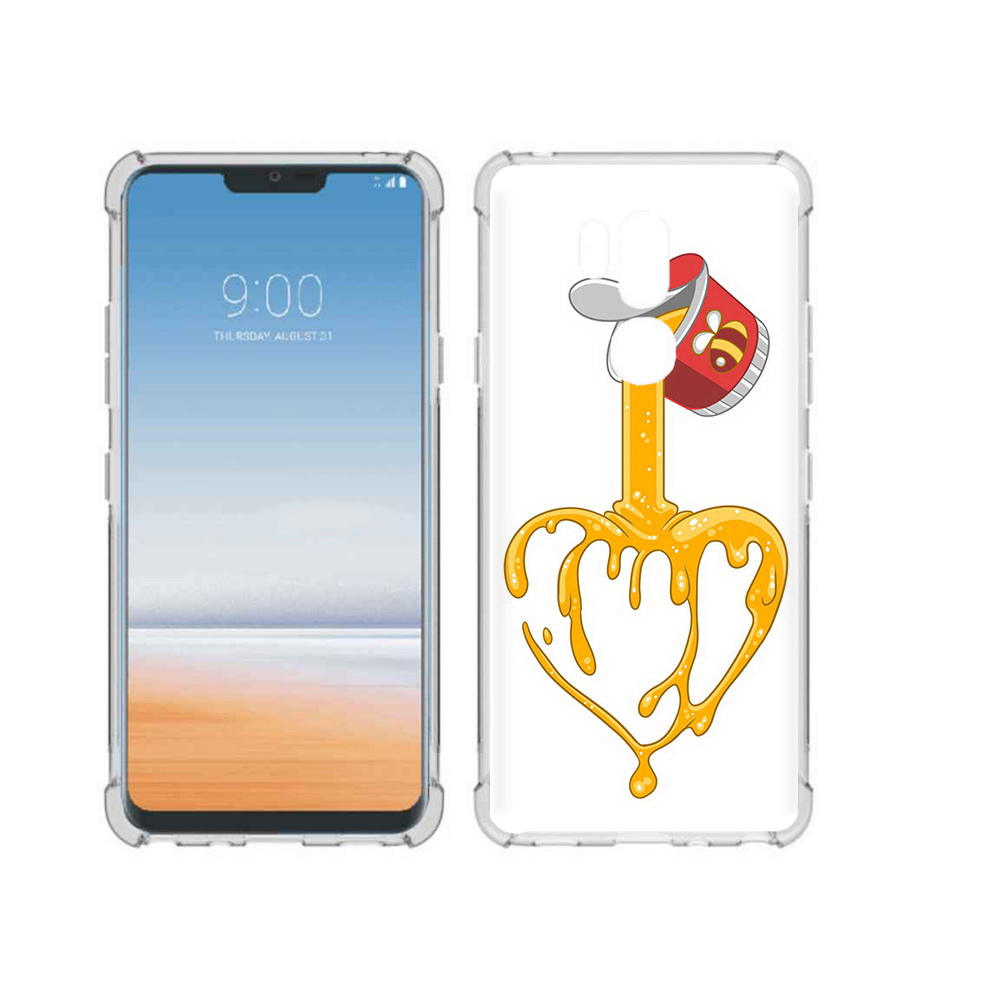 

Чехол MyPads Tocco для LG G7 ThinQ медовое сердце, Прозрачный, Tocco