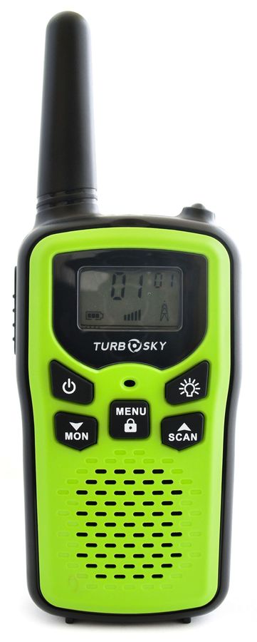 

Комплект раций Turbosky T25 8кан. до 5км компл.:2шт AAA черный/зеленый