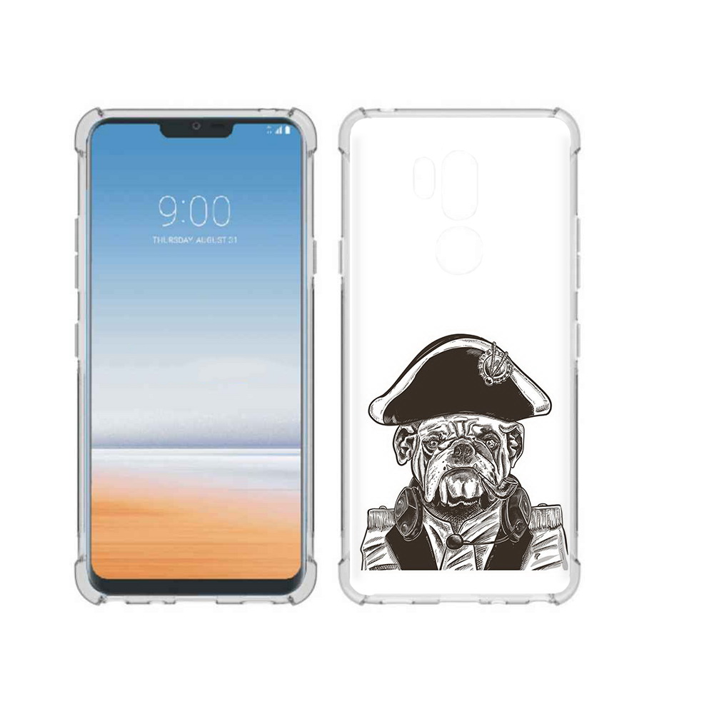 

Чехол MyPads Tocco для LG G7 ThinQ мопс генерал, Прозрачный, Tocco