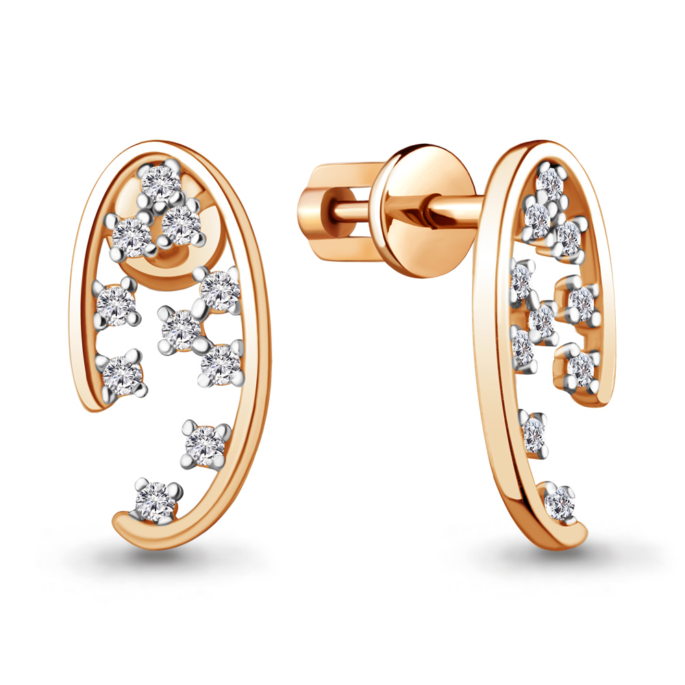 

Серьги из серебра с фианитом Aquamarine 48394А_925_з, 48394А_925_з