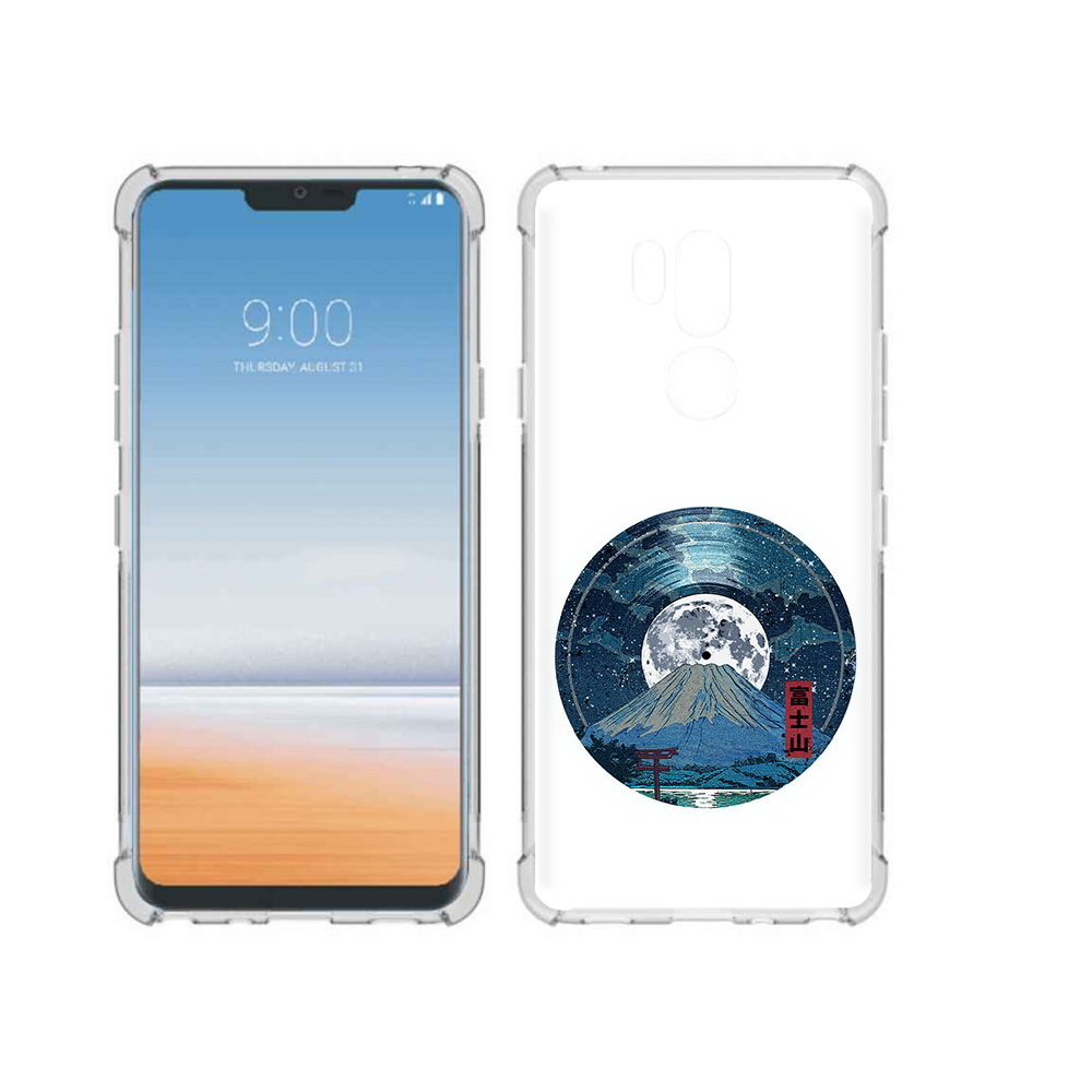 

Чехол MyPads Tocco для LG G7 ThinQ нарисованная виниловая гора с луной, Прозрачный, Tocco