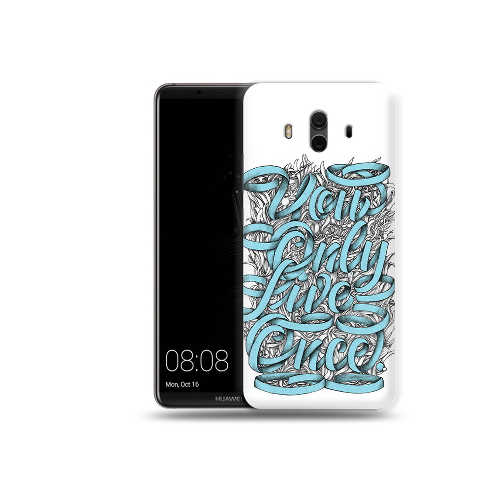 

Чехол MyPads Tocco для Huawei Mate 10 слова из ленты абстракция (PT88364.53.607), Прозрачный, Tocco