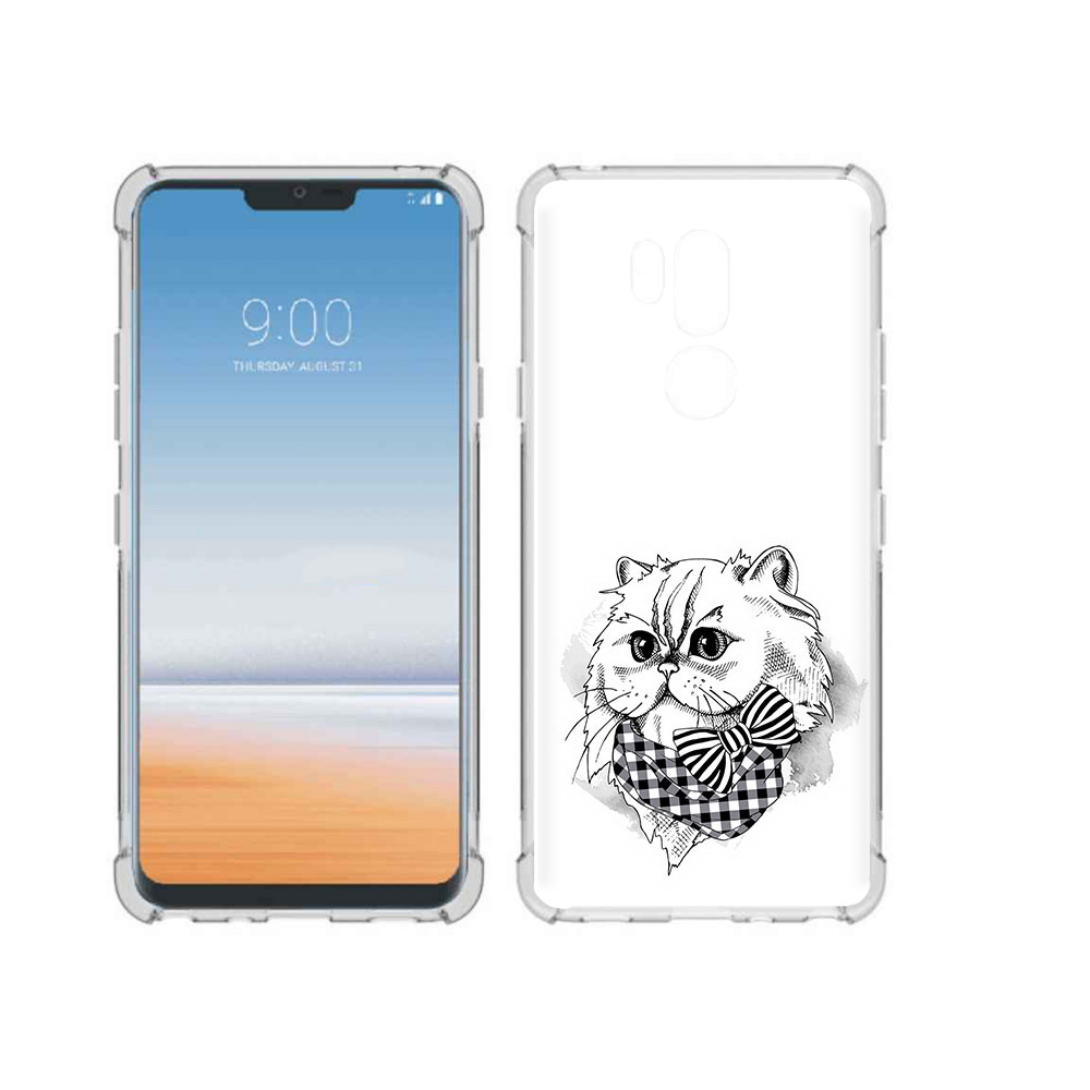

Чехол MyPads Tocco для LG G7 ThinQ нарисованная красивая кошечка, Прозрачный, Tocco