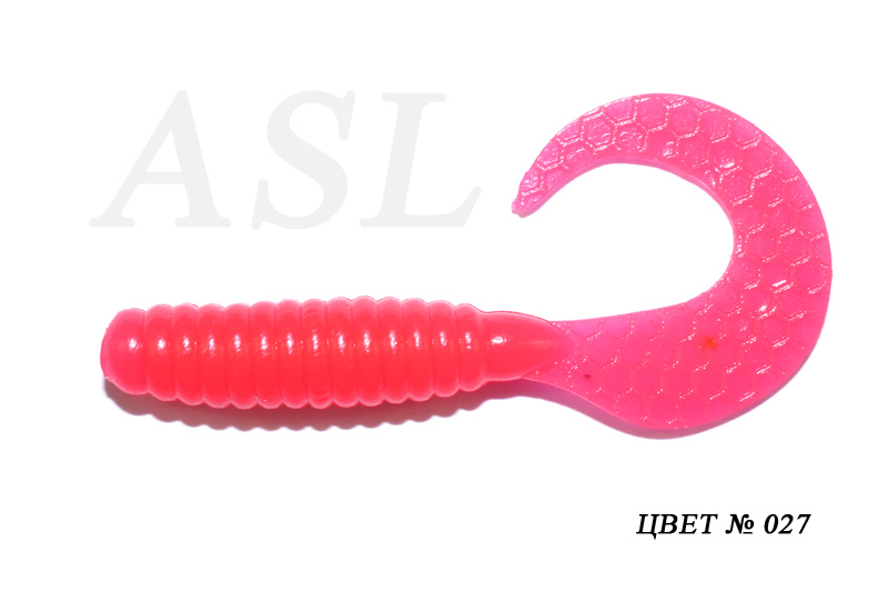 

Силиконовая приманка ASL Твистер цв. 027 L-7,5см 5шт/уп, Твистер