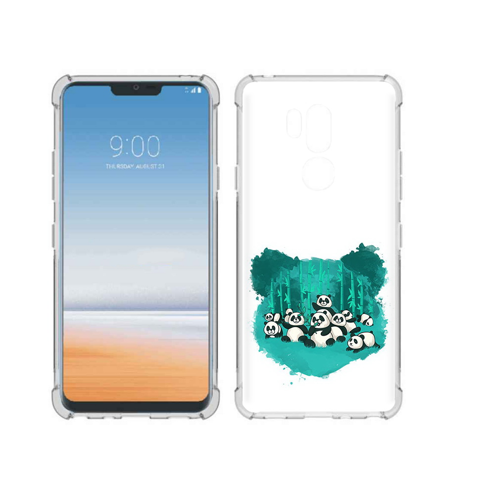 

Чехол MyPads Tocco для LG G7 ThinQ нарисованные панды, Прозрачный, Tocco