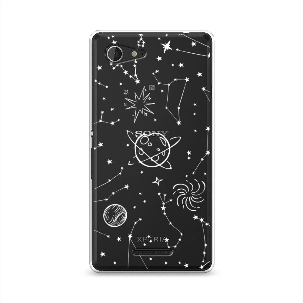 

Чехол на Sony Xperia E3 "Планеты в космосе", Белый, 52750-2