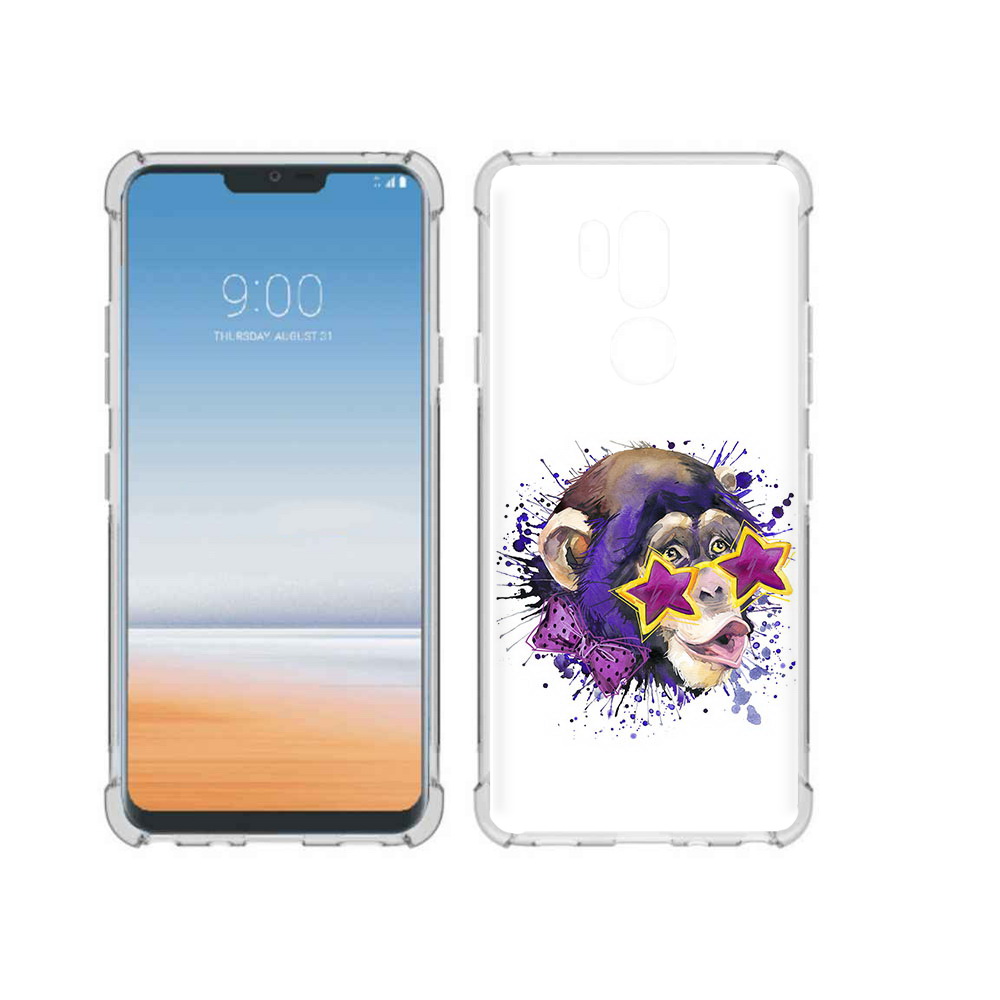 

Чехол MyPads Tocco для LG G7 ThinQ обезьяна в очках, Прозрачный, Tocco