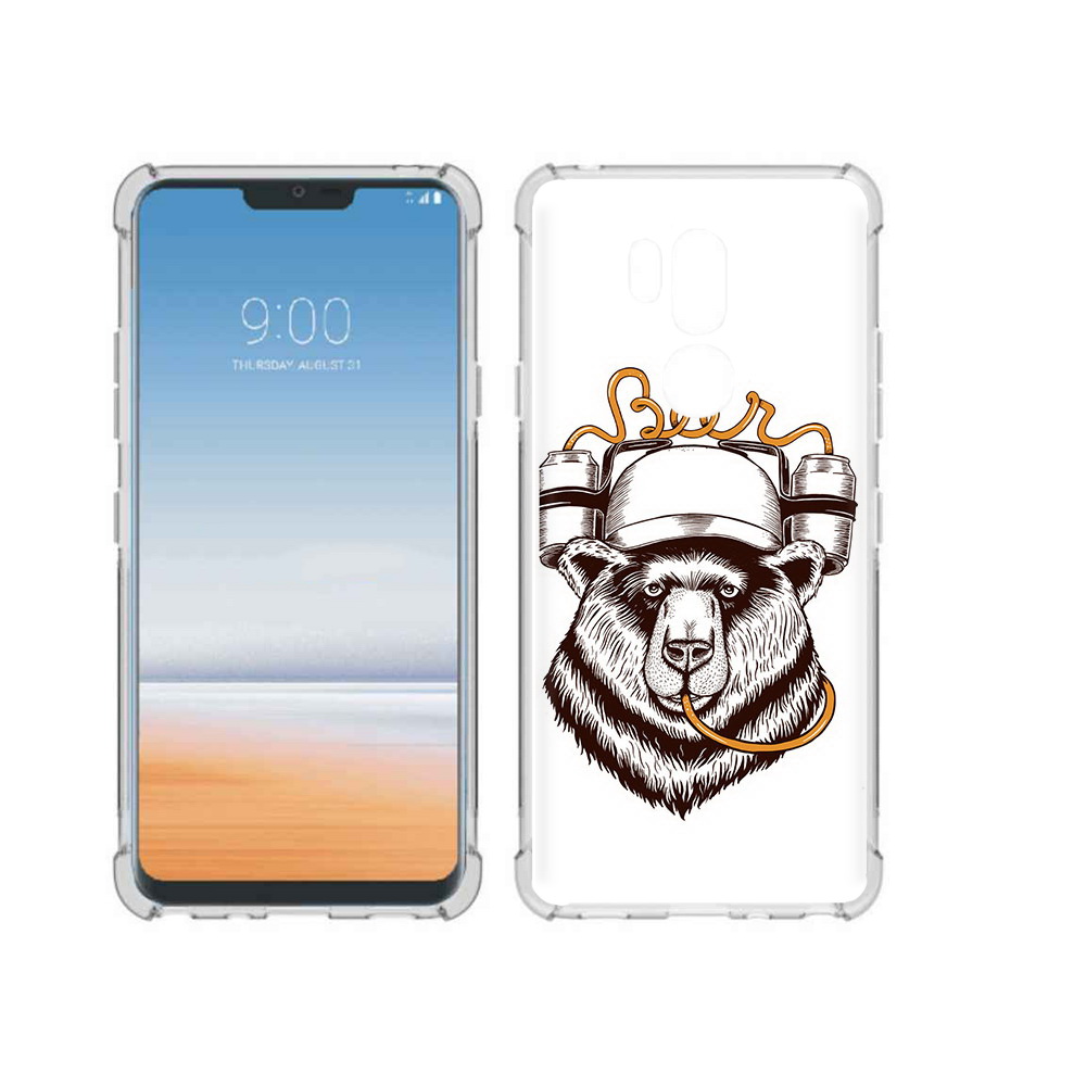 

Чехол MyPads Tocco для LG G7 ThinQ пивной медведь, Прозрачный, Tocco