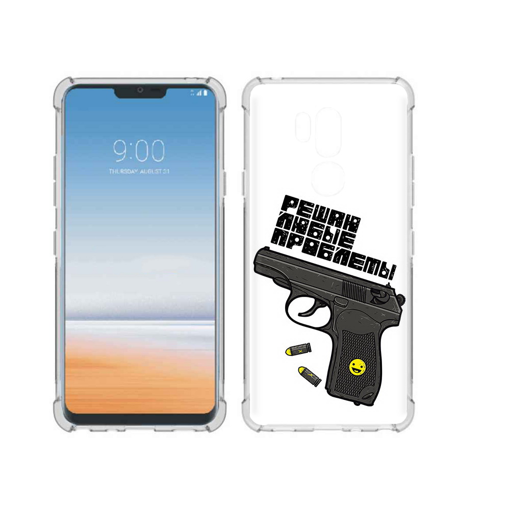 

Чехол MyPads Tocco для LG G7 ThinQ пистолет против проблем, Прозрачный, Tocco