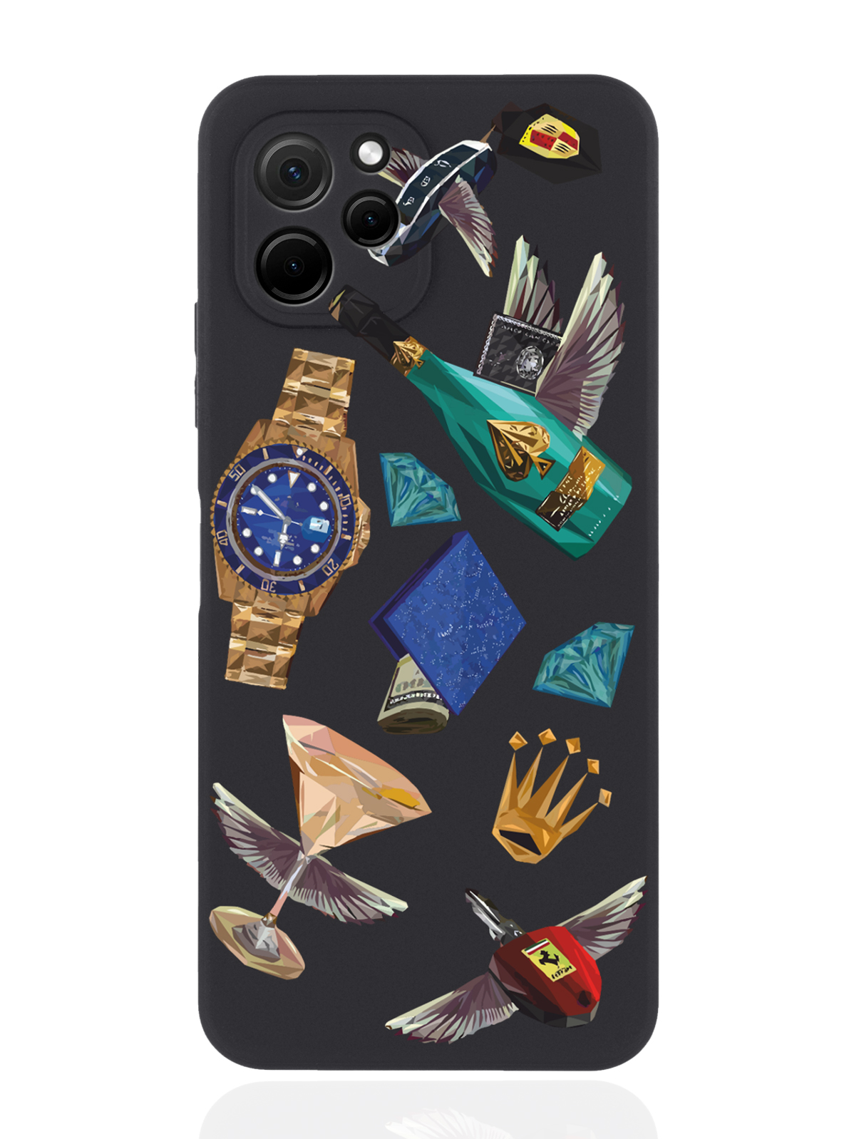 Чехол MustHaveCase для Huawei Nova Y61 Luxury lifestyle черный