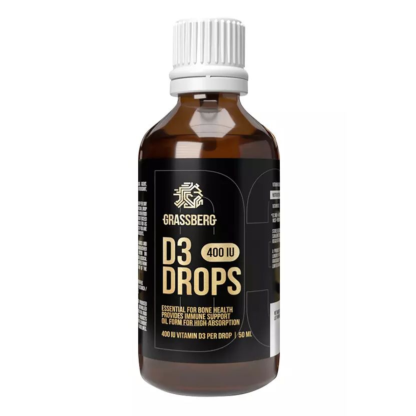 

Vitamin D3 Grassberg Drops 400 IU капли 50 мл