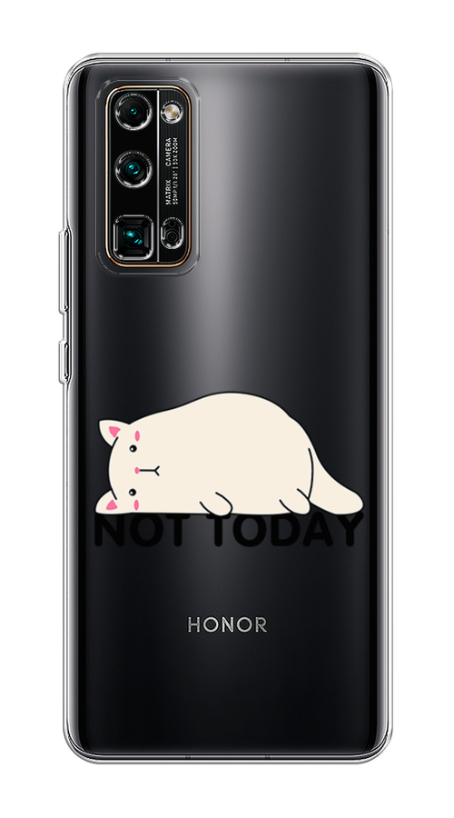 

Чехол на Honor 30 Pro Plus "Cat not today", Белый;розовый;черный, 612250-1