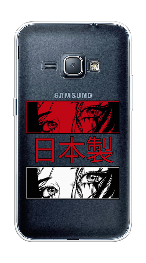 

Чехол на Samsung Galaxy J1 2016 "Аниме глаза манга", Красный;белый;черный, 22150-4