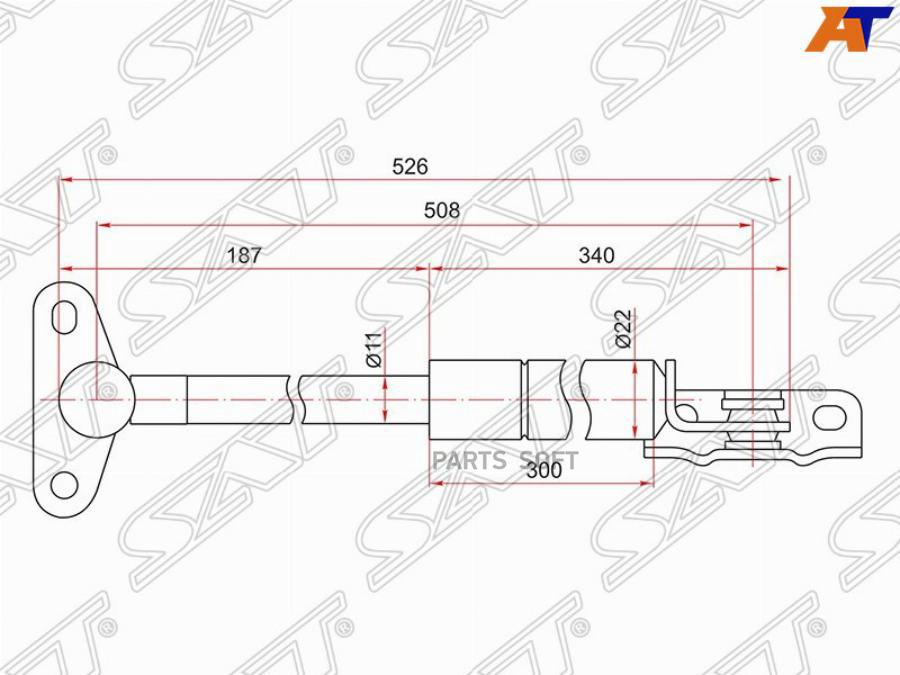 Амортизатор Крышки Багажника Toyota Harrier Rx300 97-03 Rh (правый) Sat арт. ST-68950-4901