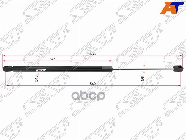 

SAT ST-7145034004 Амортизатор крышки багажника SSANG YONG ACTYON 10- LH=RH 1шт