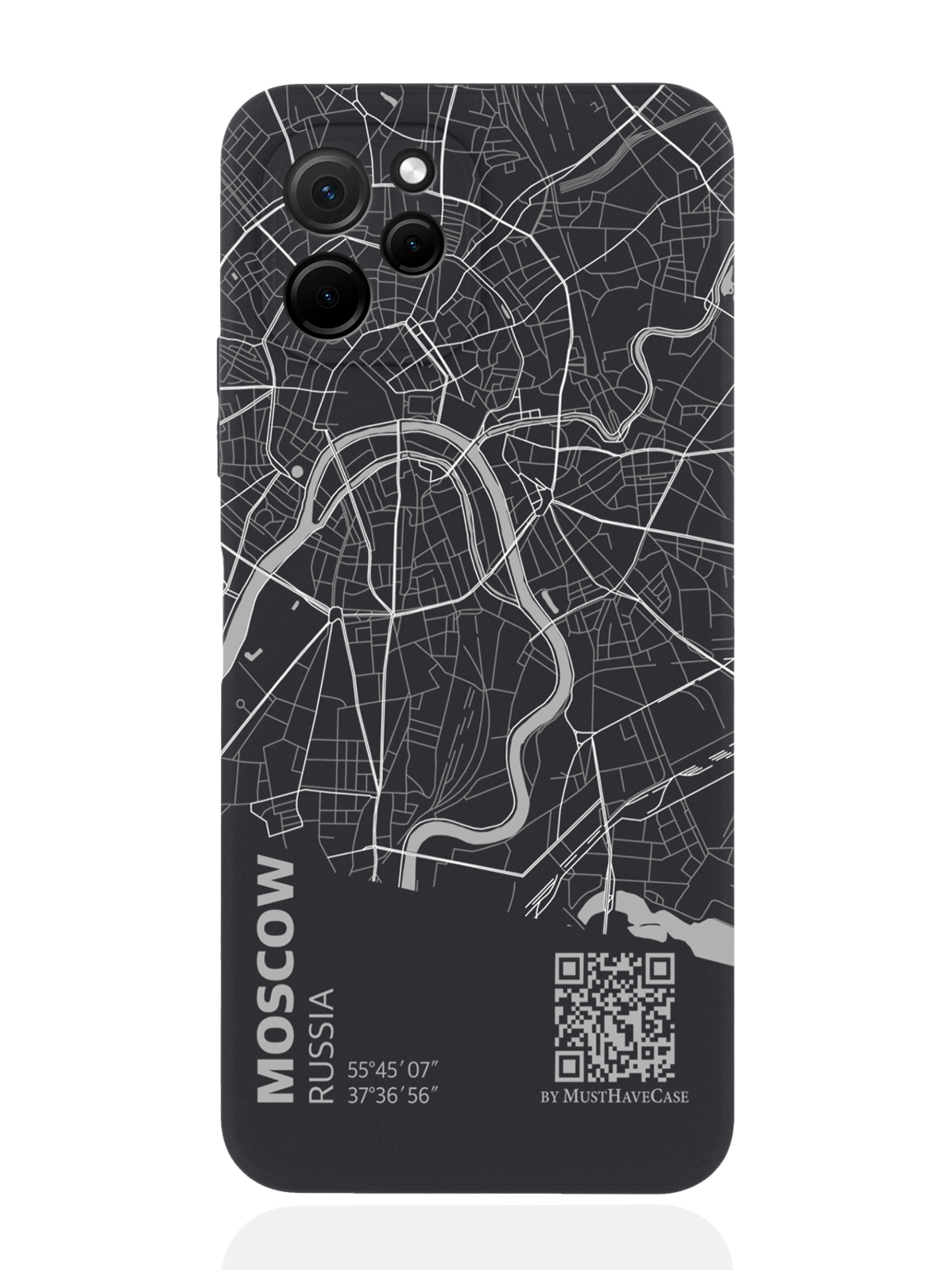 

Чехол MustHaveCase для Huawei Nova Y61 Карта Москвы черный, Серый;черный