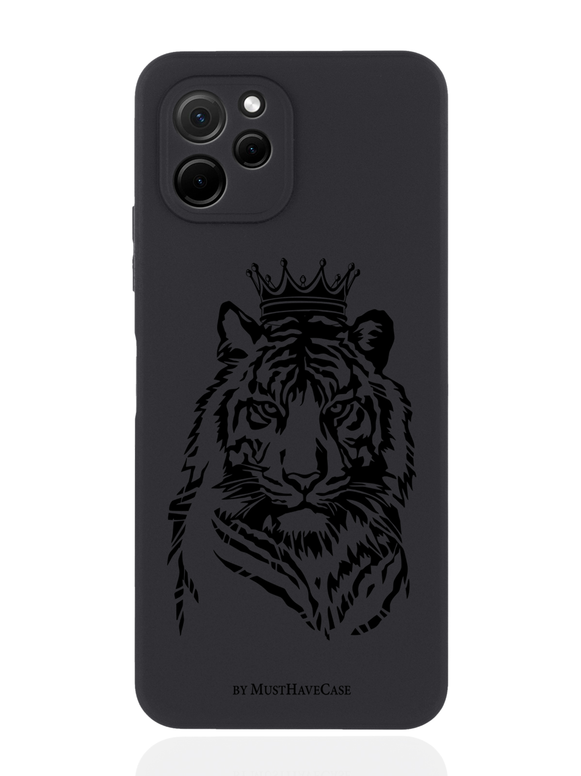 

Чехол MustHaveCase для Huawei Nova Y61 Тигр с Короной черный