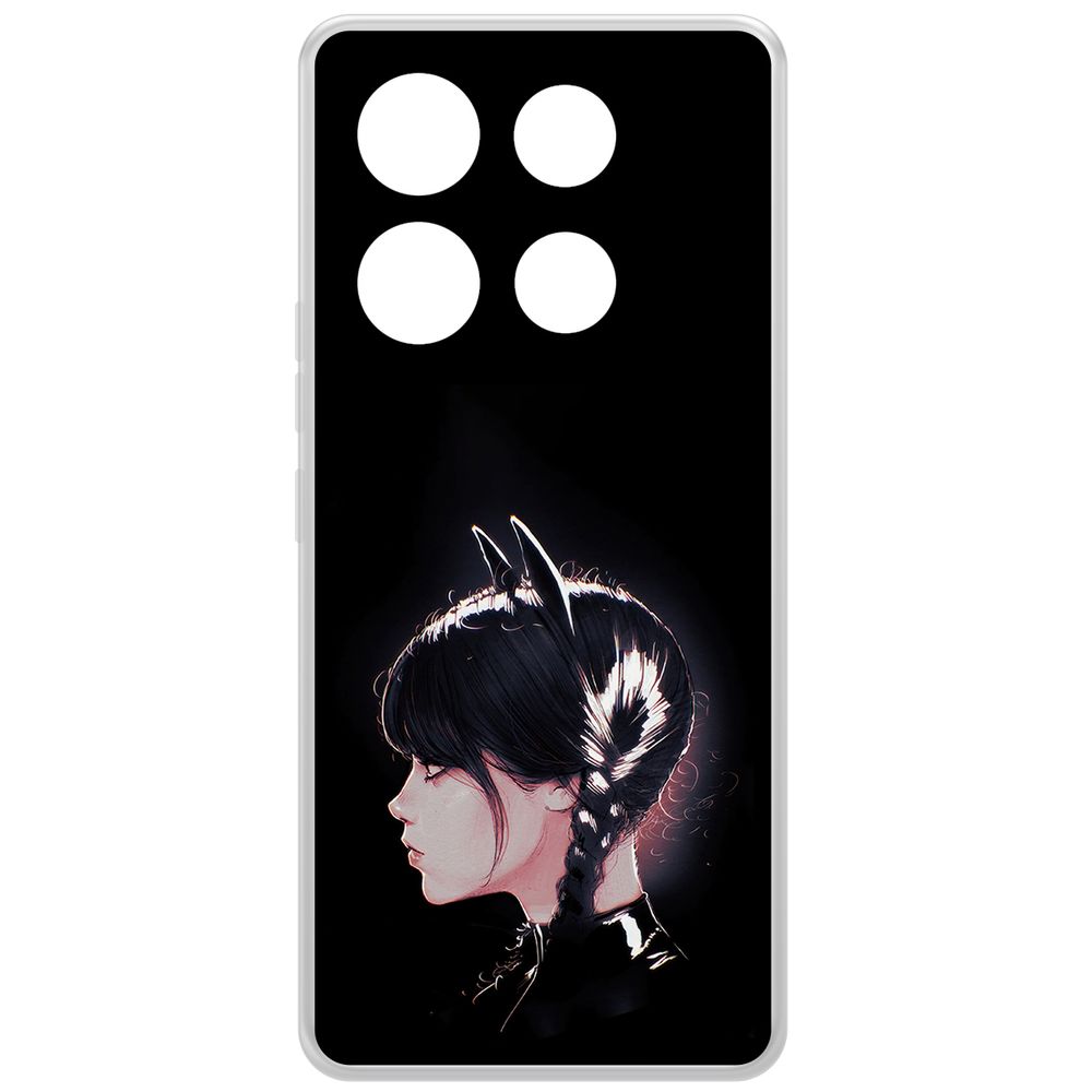 

Чехол-накладка Krutoff Clear Case Уэнсдей Аддамс-Кошка Уэнсдей для INFINIX Note 40 Pro 5G, Прозрачный
