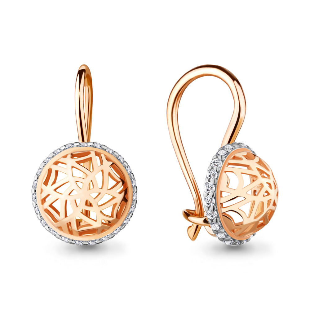 

Серьги из серебра с фианитом Aquamarine 48401А_925_з, 48401А_925_з