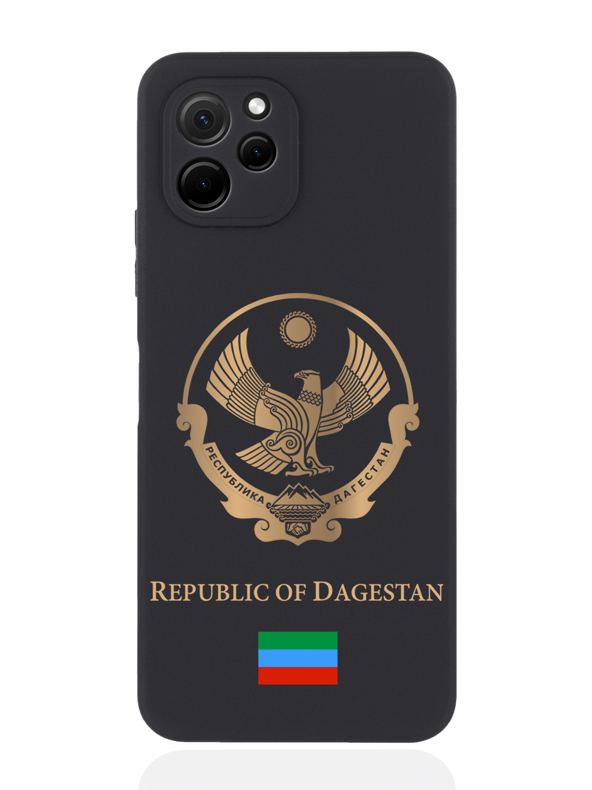 

Чехол SignumCase для Huawei Nova Y61 Золотой Герб Дагестана черный, Золотистый;черный