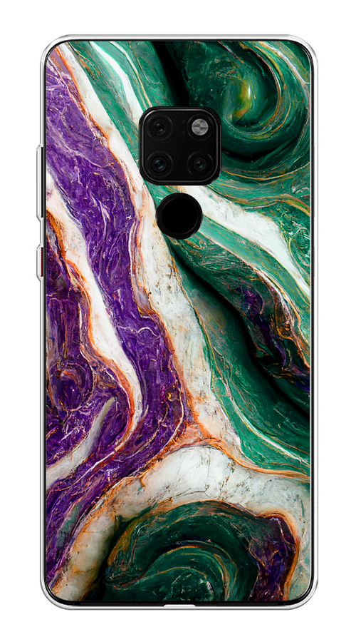 

Чехол на Huawei Mate 20 "Фиолетово-зеленый мрамор", Зеленый;фиолетовый, 66850-1