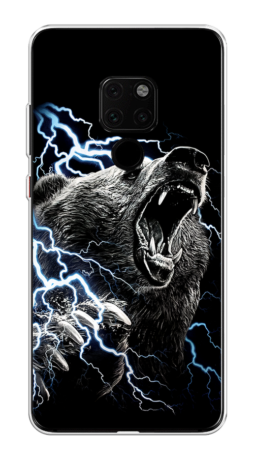 

Чехол на Huawei Mate 20 "Гроза и медведь", Черный;серый;серебристый, 66850-1